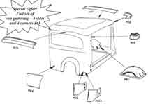 Diagram of Van parts - Click to open a larger version.